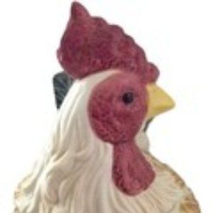 Vintage Porcelain Jay's Import Urban Country Farmhouse ROOSTER BOWL & LID in GUC